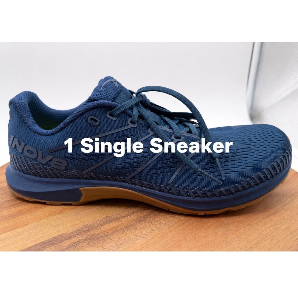 Amputee Single Right Sneaker Inov-8 F-Fly Men's Size 10 Navy Blue Gum Sole 0427